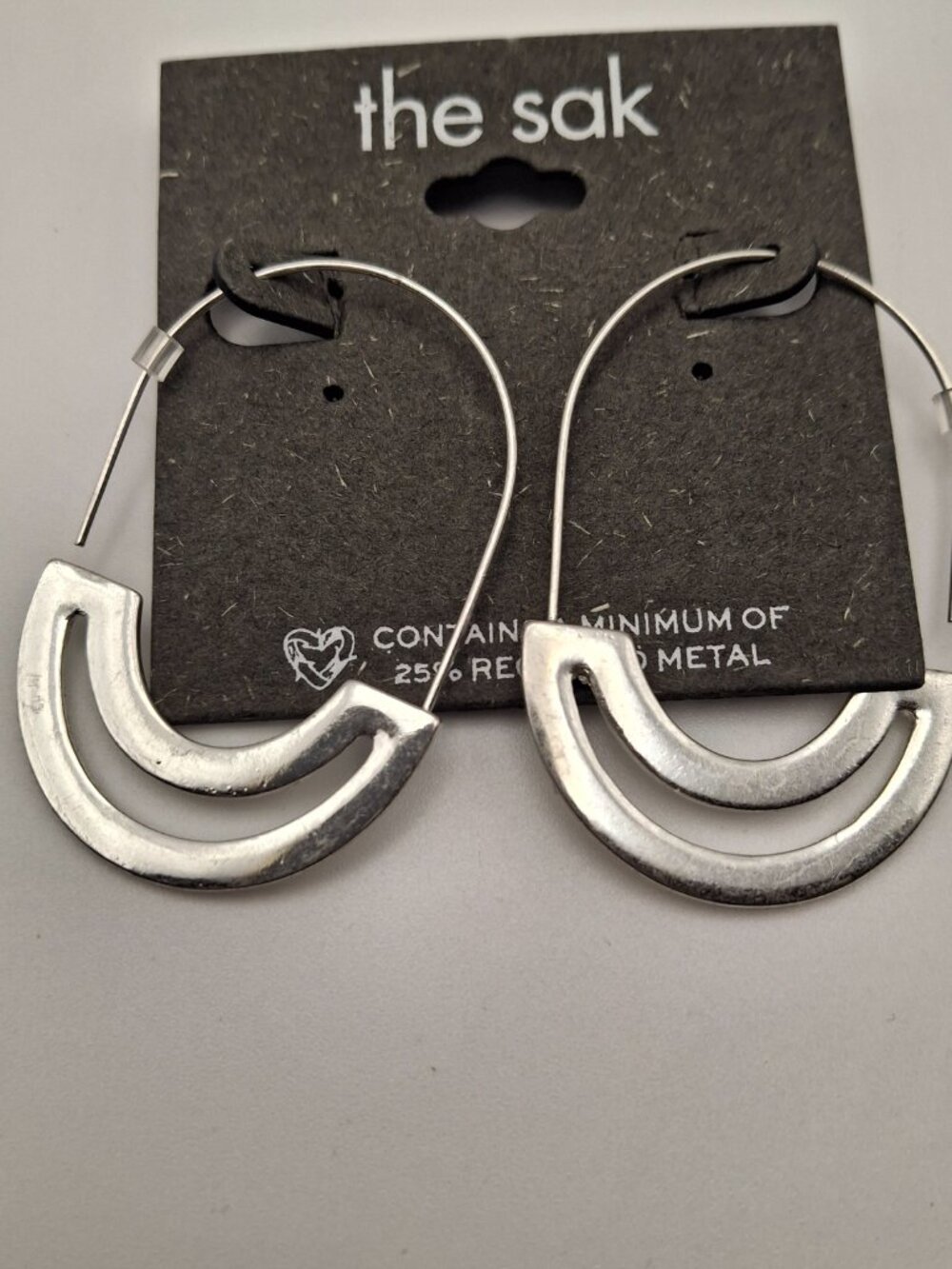 The Sak Silver-tone Oval Hoop Earrings NWT